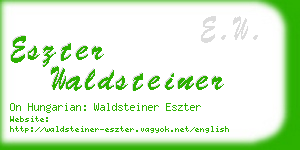 eszter waldsteiner business card